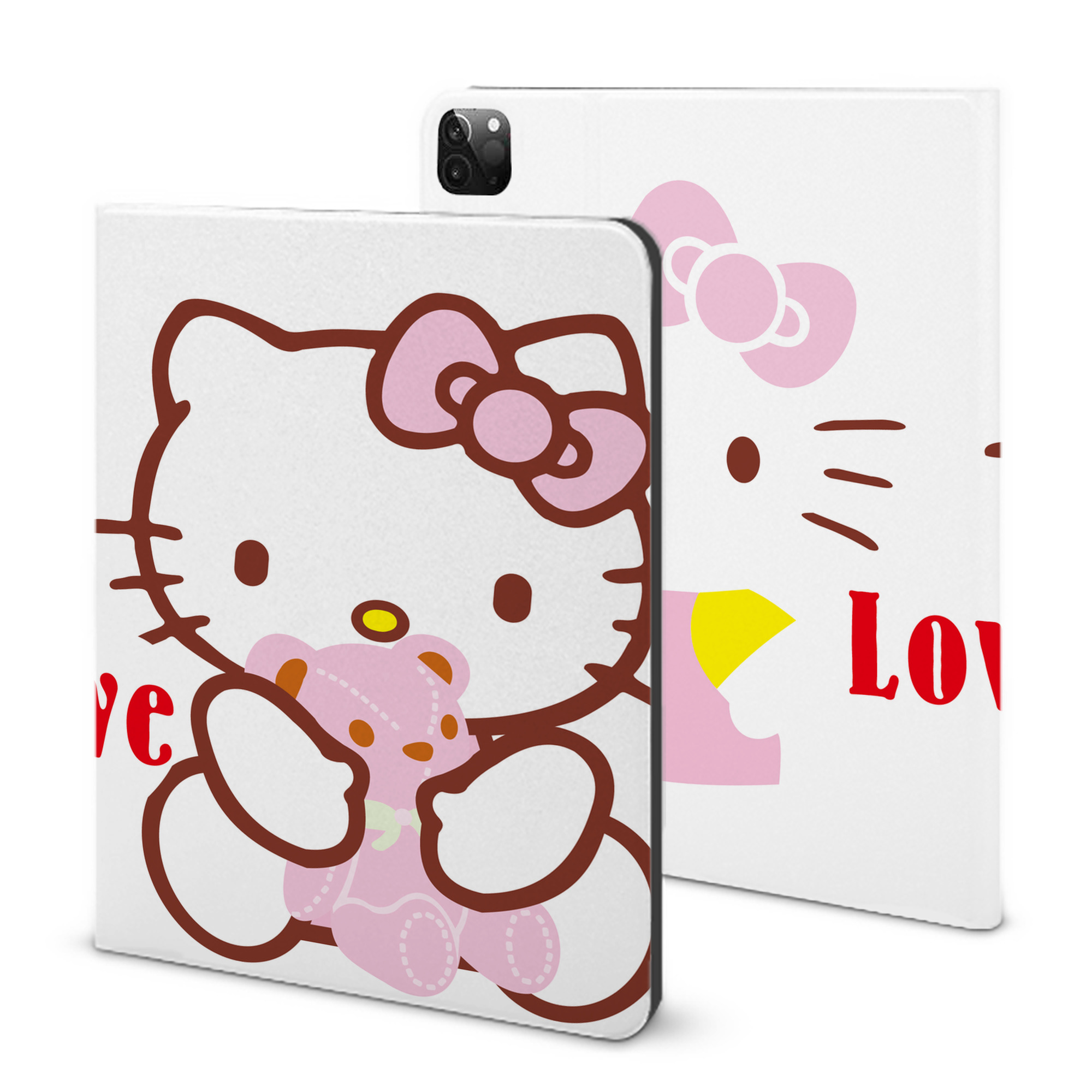 （画像用） Hello Kitty ハローキティ IPadケース ペンホルダー付き ブックスタイルデザイン